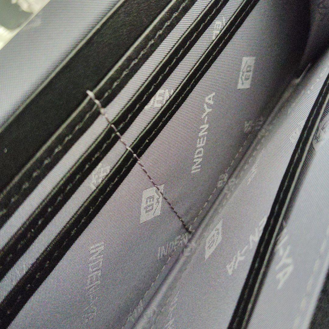 甲州印伝　印傳屋　長財布　雪割草柄　がま口タイプ