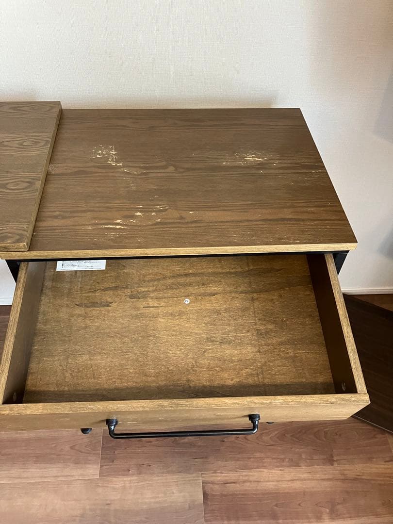 伸縮式キッチンカウンター 木目調 LOWYA