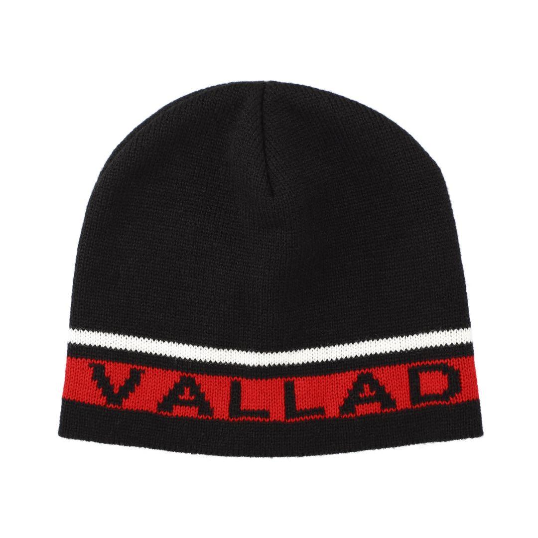 VALLAD ビーニー 黒赤