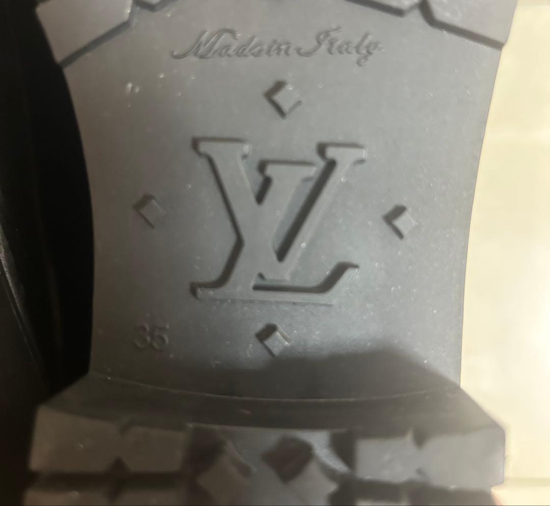 ルイヴィトン モノグラム レインブーツ ロング 黒 35