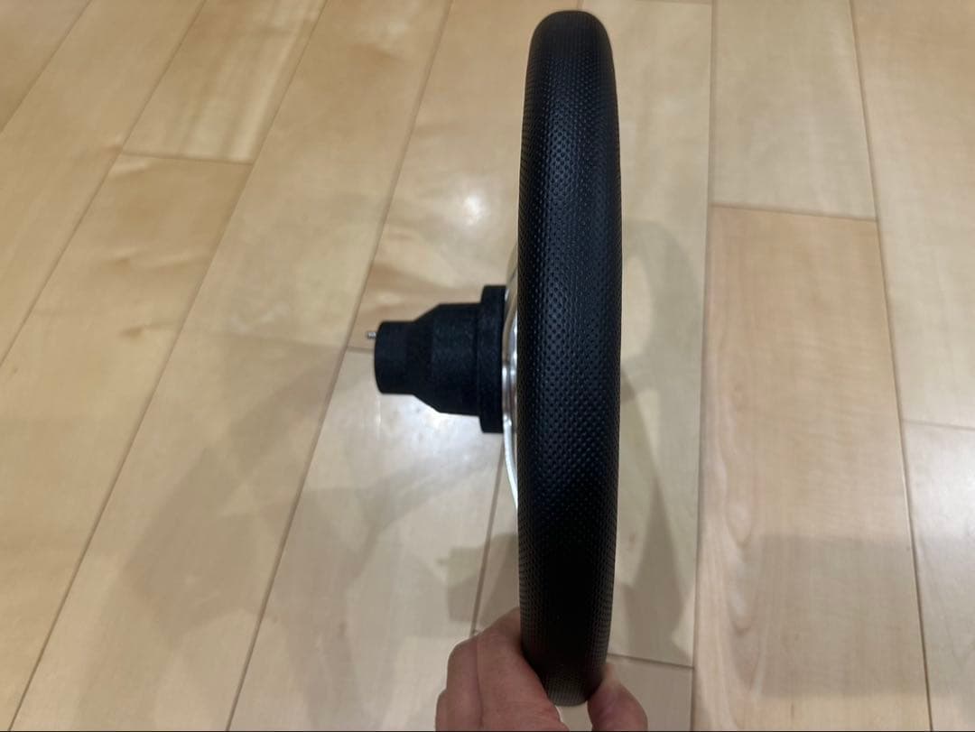 ローバーミニ用　350Φ　革巻きハンドル＋ボス　セット品（中古品）