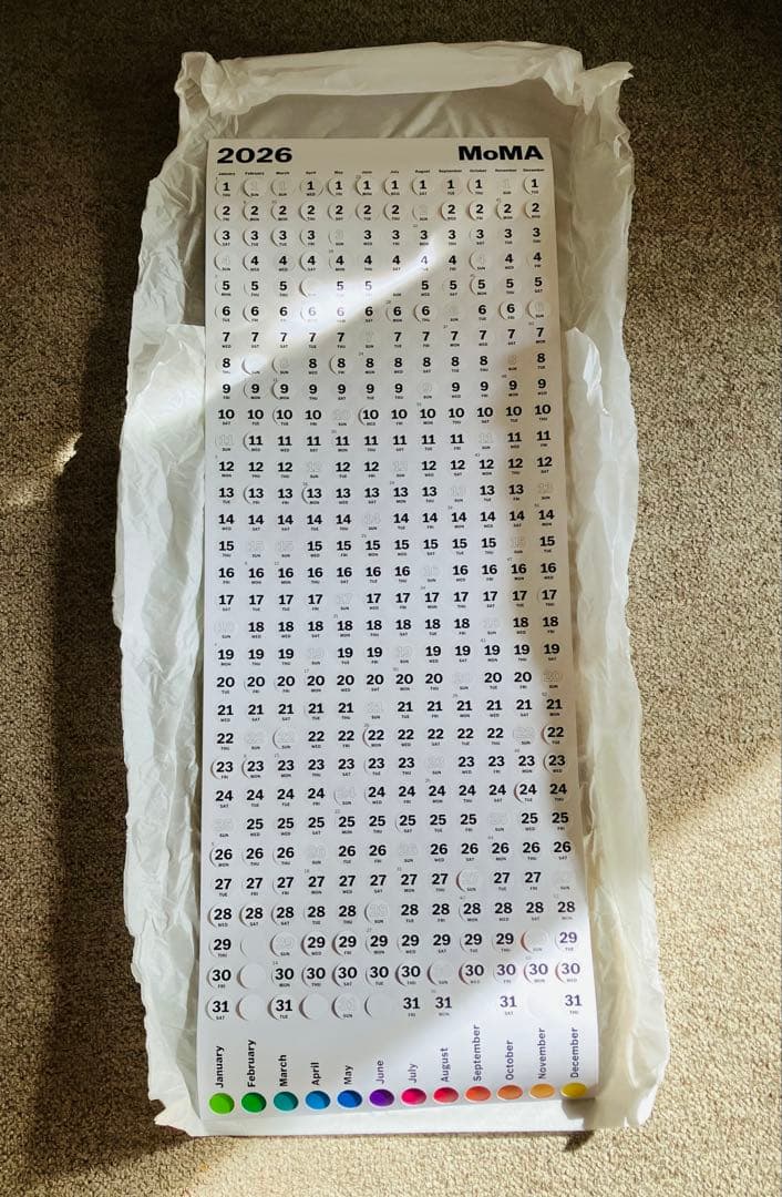 2026 MoMA 月間カレンダー Jumping Point calendar