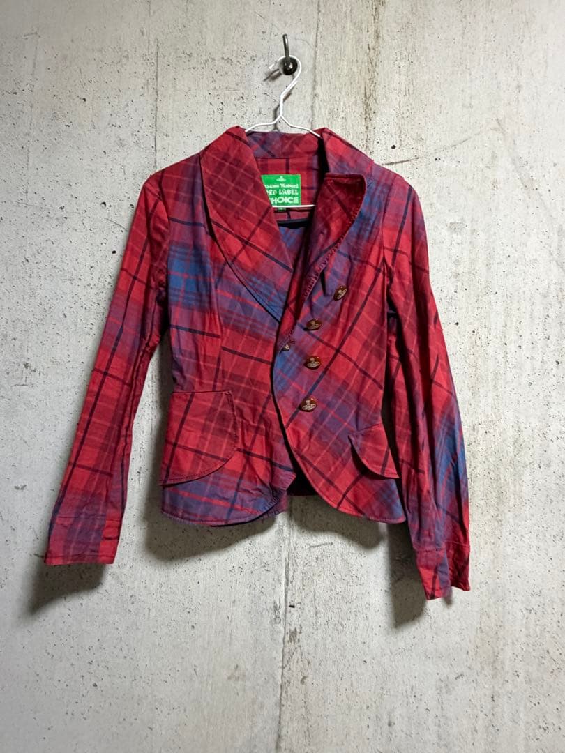 ヴィヴィアンウエストウッド　赤　チェック　ジャケット