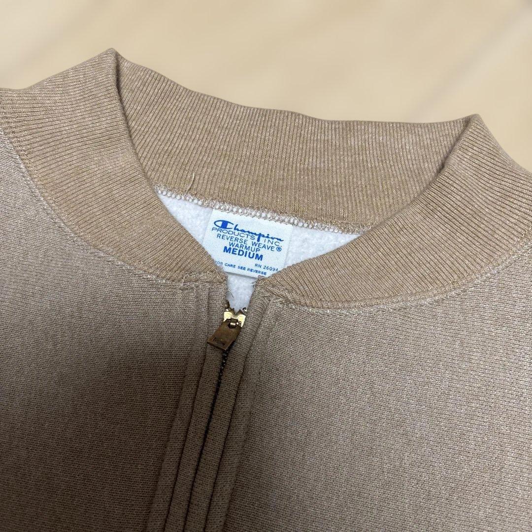 FRAMeWORK 別注championハーフジップリバースウィーブ ベージュ