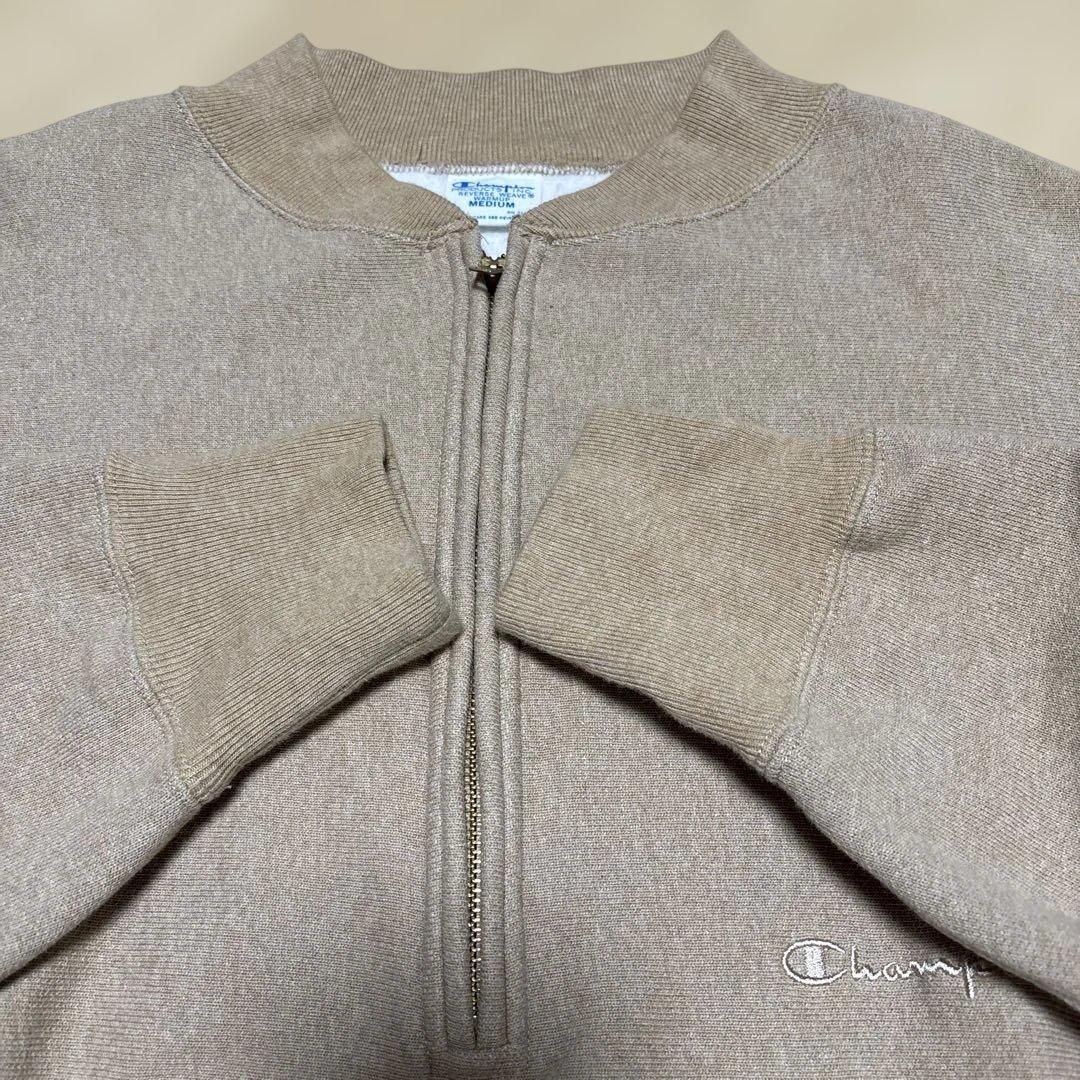 FRAMeWORK 別注championハーフジップリバースウィーブ ベージュ