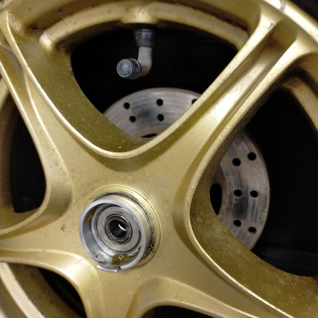 ★10　ヤマハ　JOG ZR SA39J　前後ホイール　キャスト　ゴールド