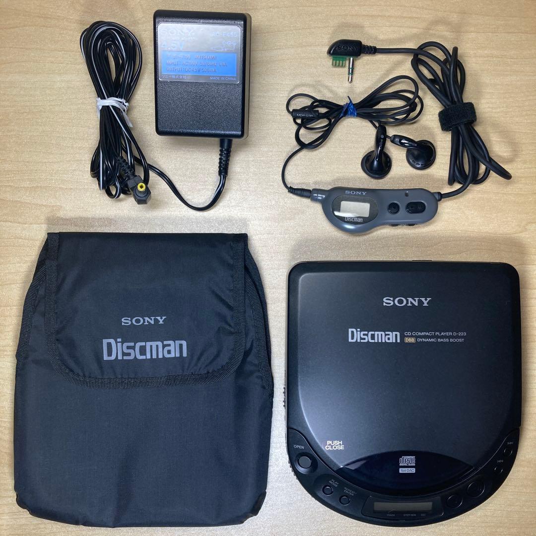 【美品】SONY Discman ポータブルCDプレーヤー D-223 セット
