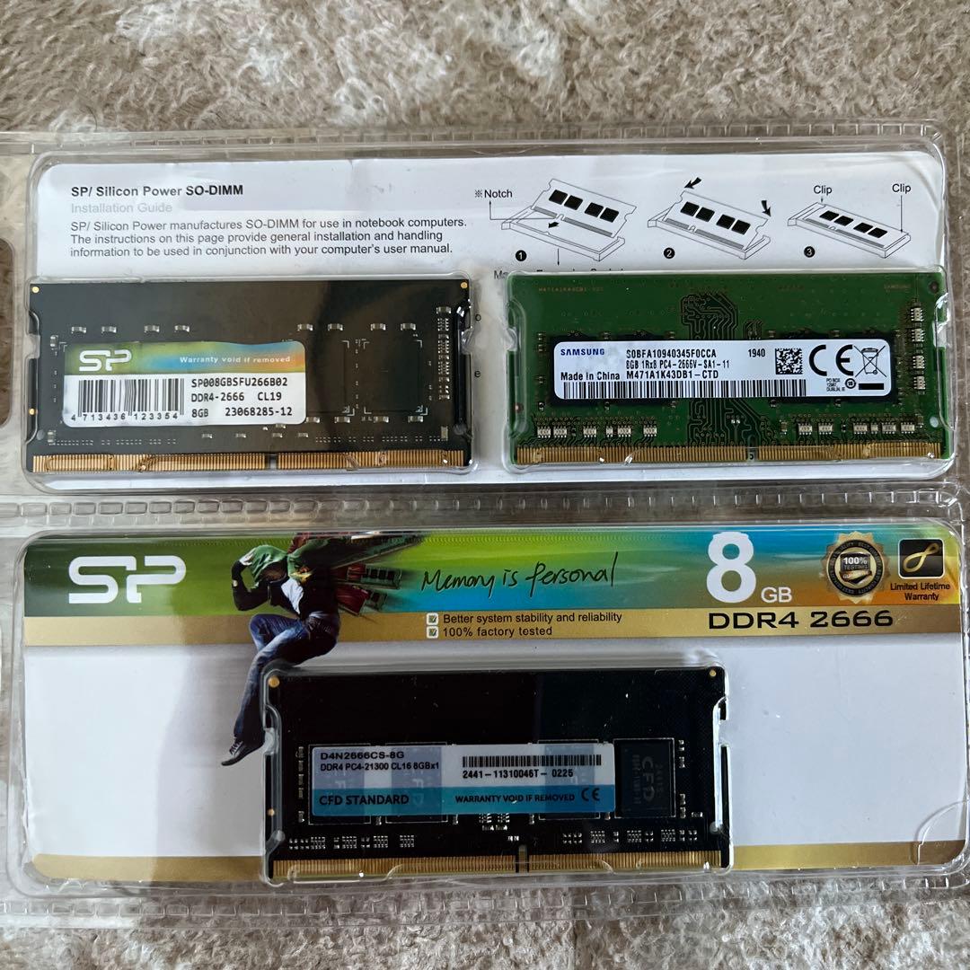 よ*こ様 8GB DDR4 2666 SO-DIMM 3枚　SP SAMSUNG