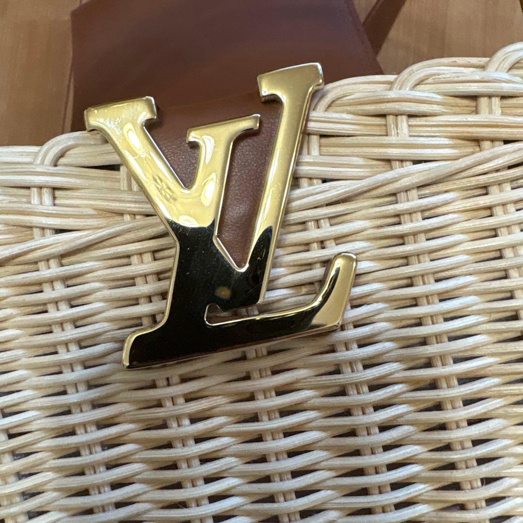 もこ　ルイヴィトン カプシーヌ BB ラタン　カゴバッグ