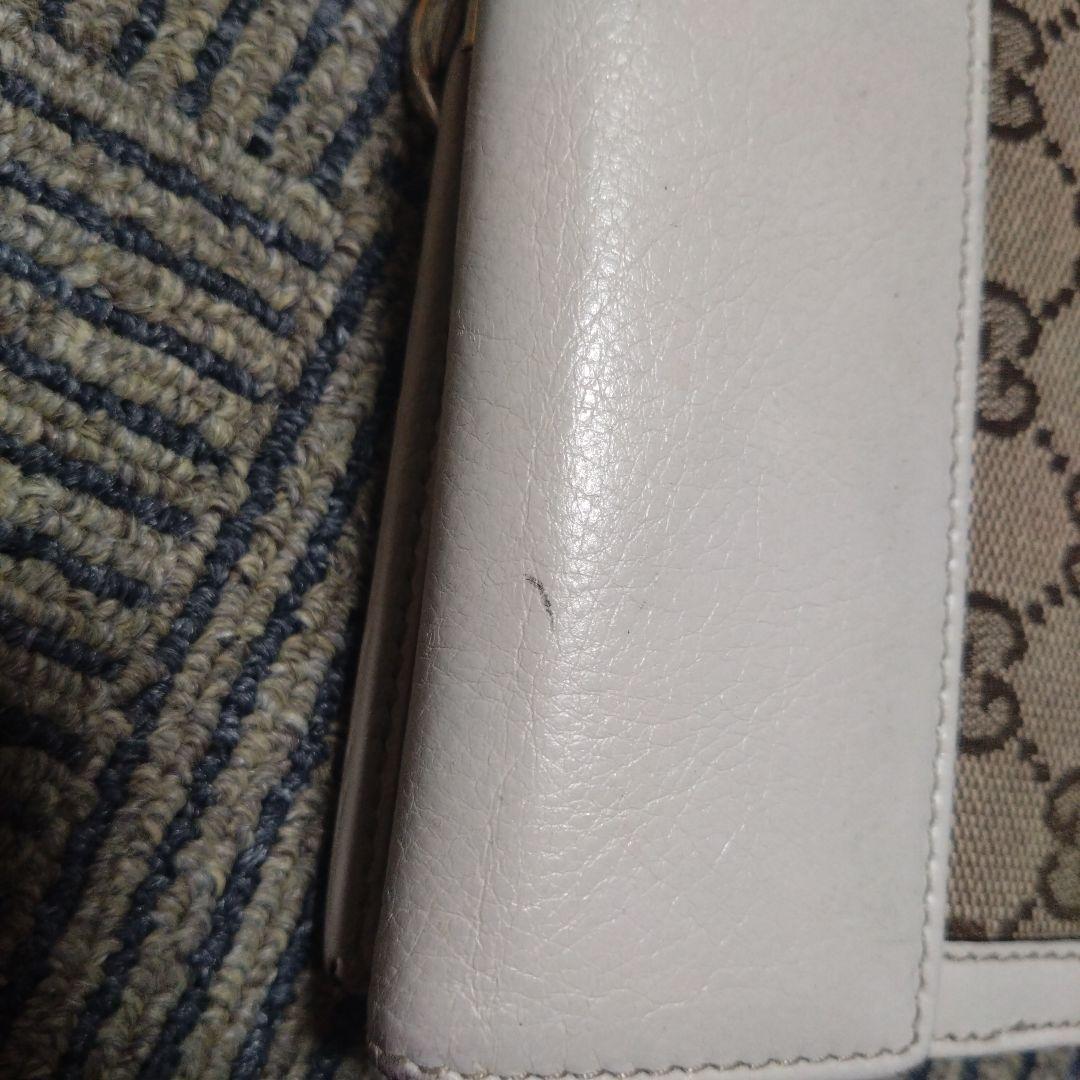 GUCCI グッチ 長財布 GGキャンバス Gロゴ金具 ホワイト ベージュ