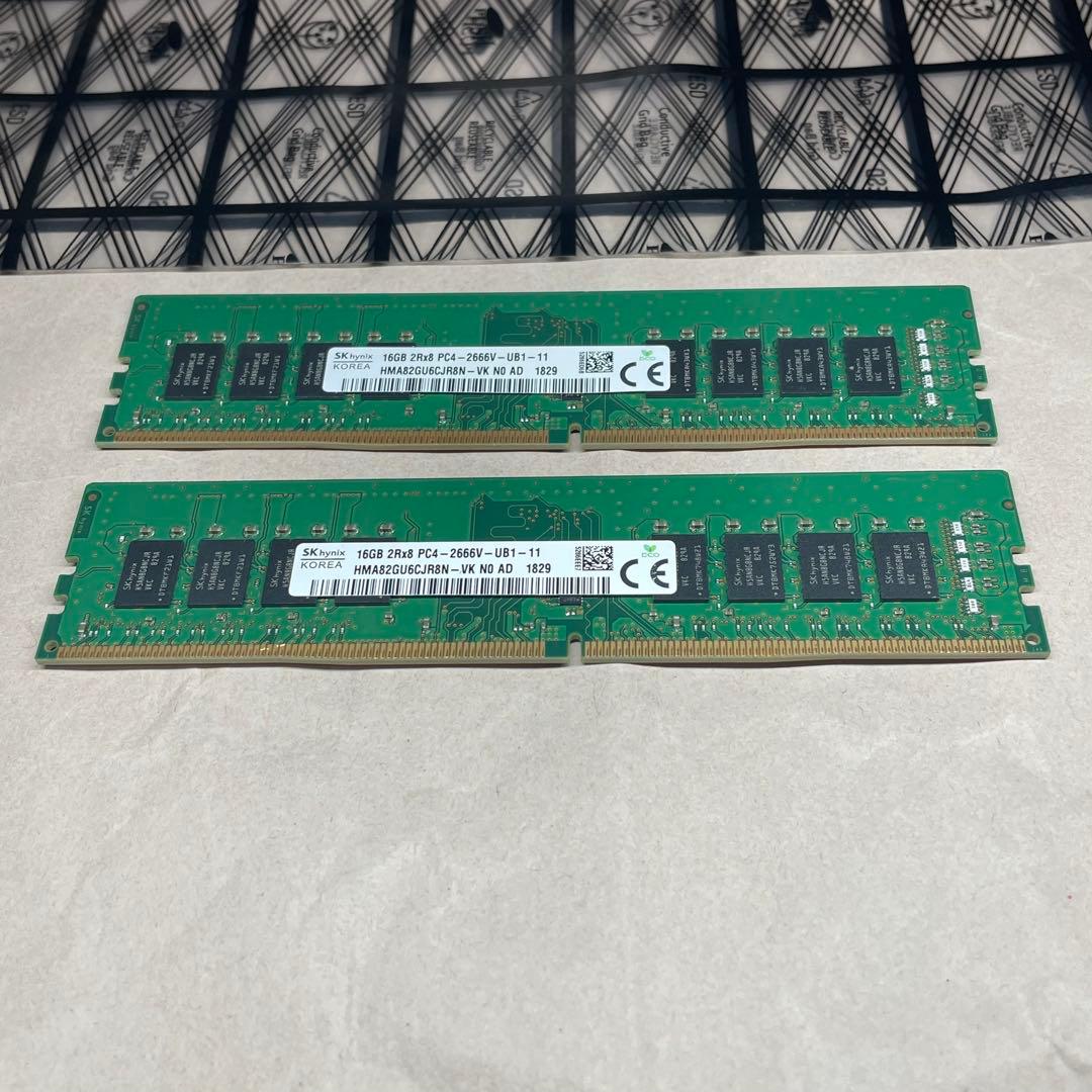 f*h様 SK hynix 32GB DDR4 2666MHz メモリ 16GB