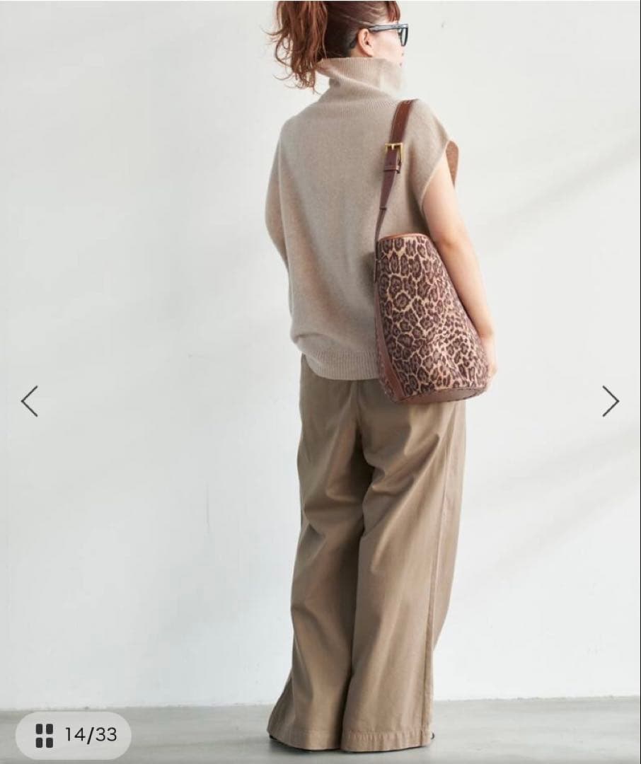 未使用‼️人気完売商品‼️spick&spanオフタートルニットベスト　ベージュ