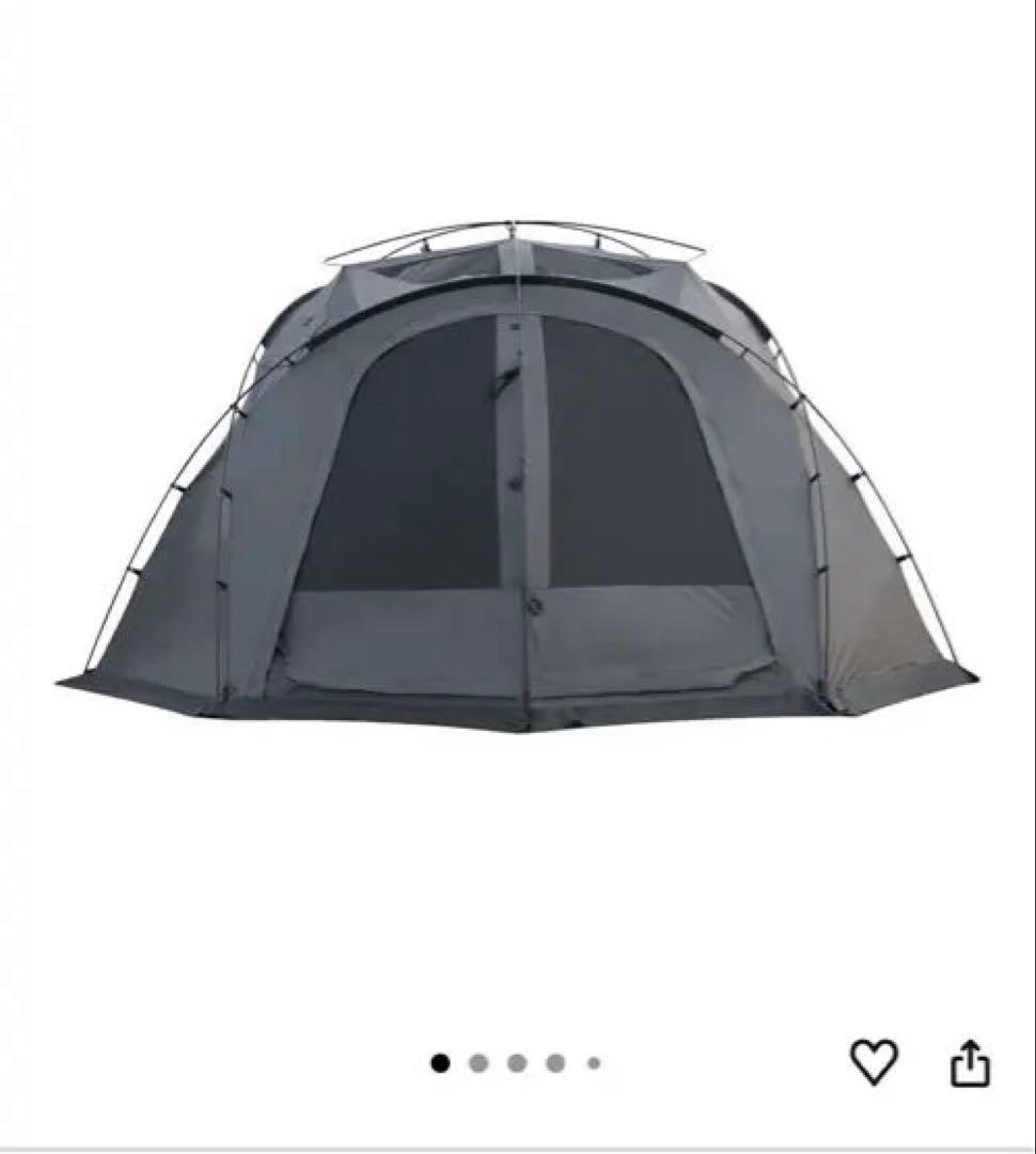 Tenplay ドームテント4-6人用キャンプテント チャコールグレー