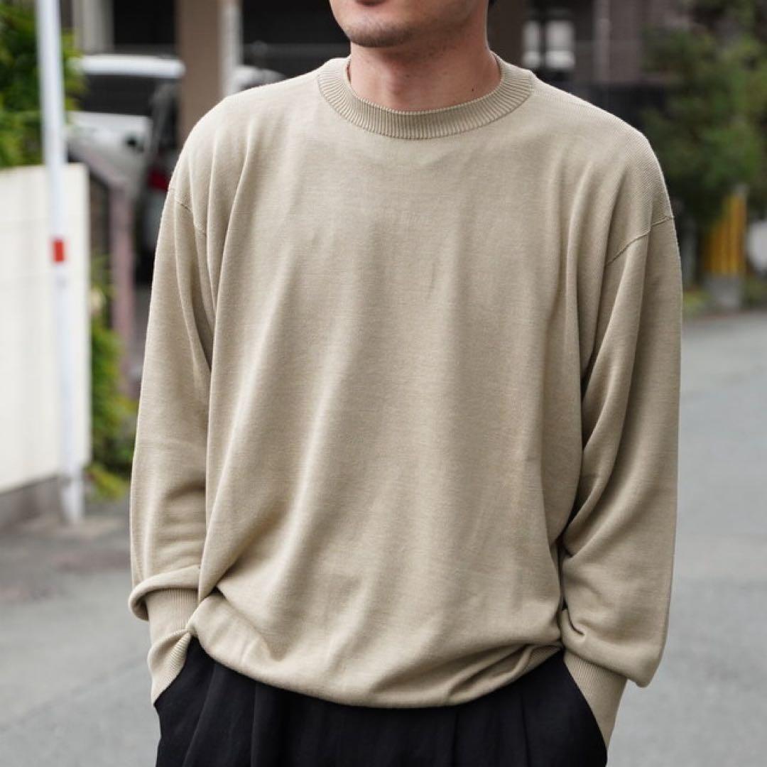 トップス Olde H & Daughter SILK PLAIN CREW NECK