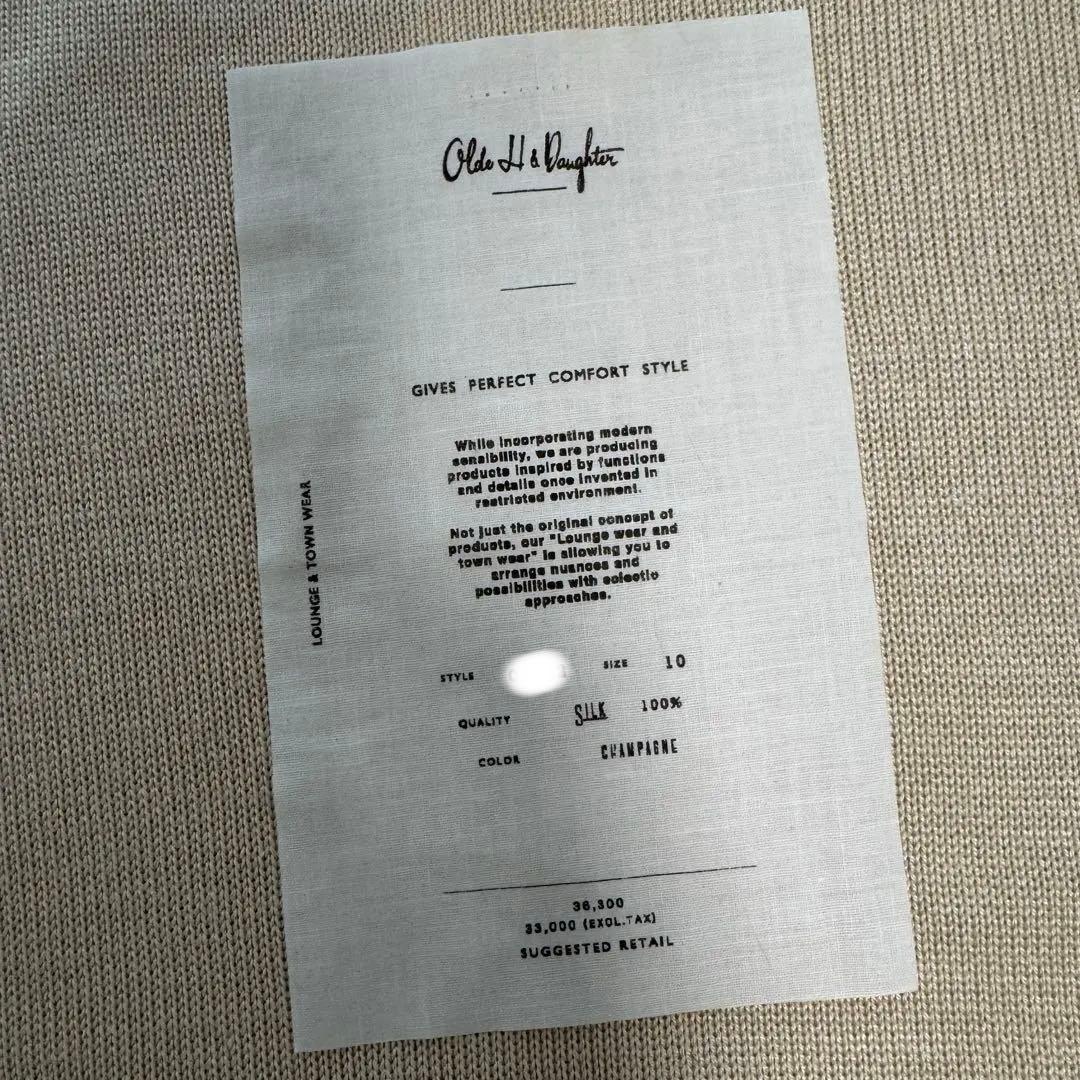 トップス Olde H & Daughter SILK PLAIN CREW NECK