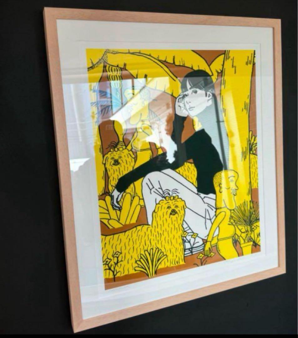 kyne untitled 2024 ED100 yellow シルクスクリーン