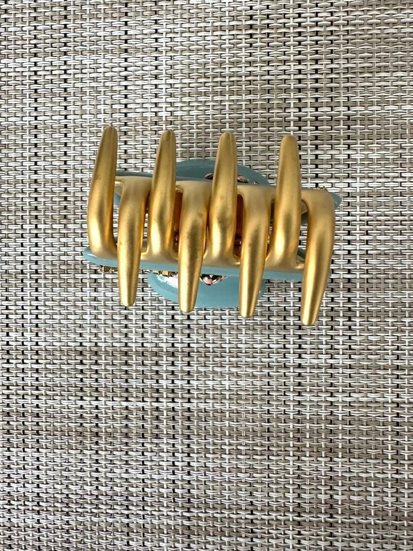 acca アッカ　ヘアクリップ　グランデサイズ　 ブルー　Gサイズ　美品