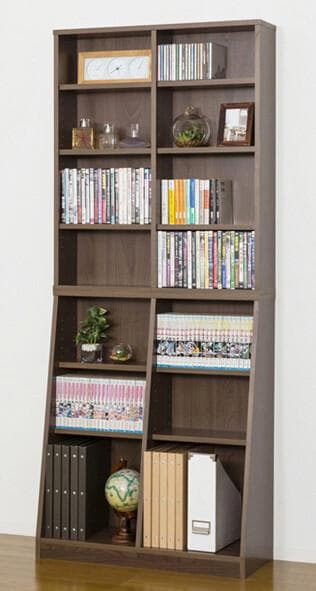 ★２台購入分　大容量　ホームシェルフ　W75　本棚　稼働棚　ＣＤ　ＤＶＤ　収納棚