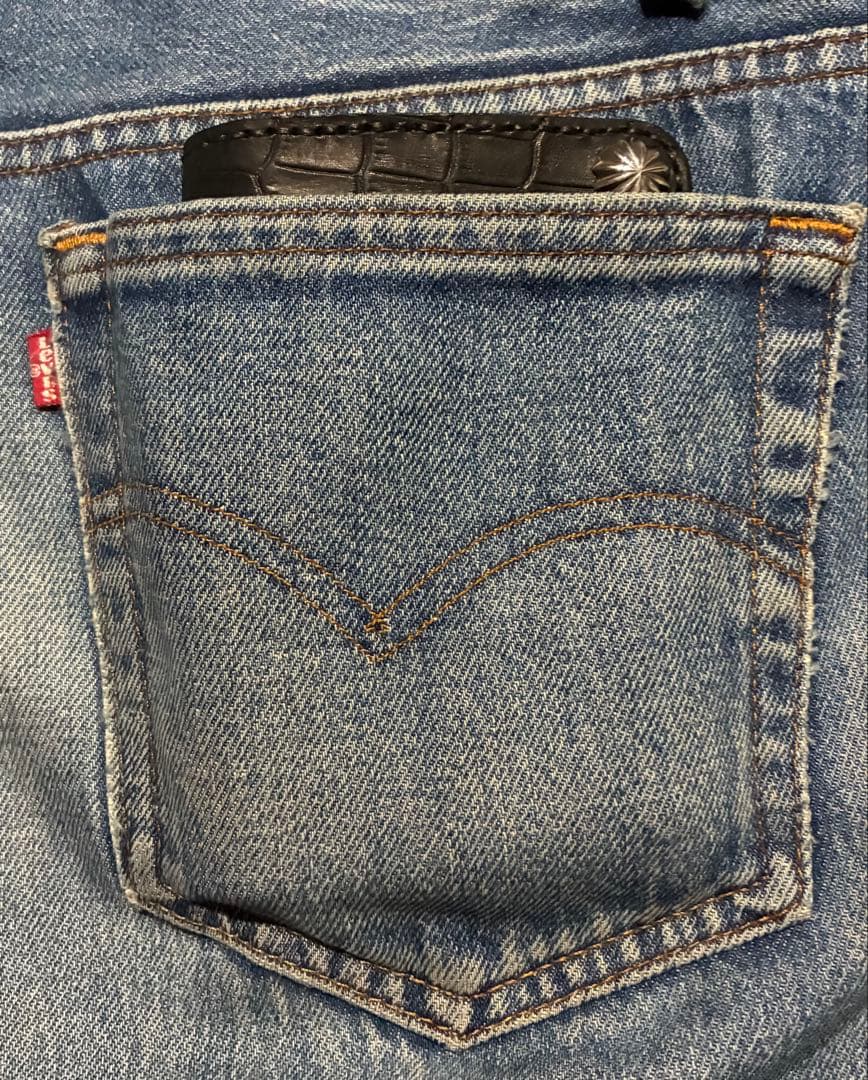 トラッカーウォレット　ミドル　姫路レザークロコ　　型押し　※即納