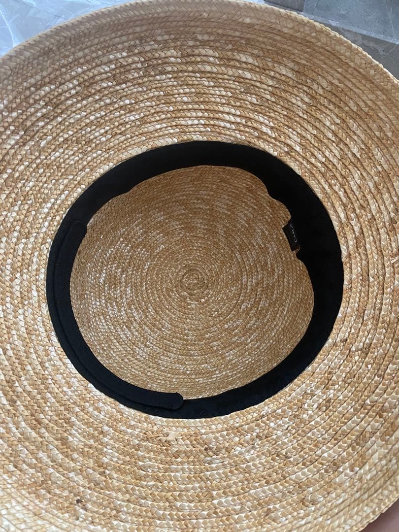 CA4LA カシラ　麦わら帽子 黒リボン付き