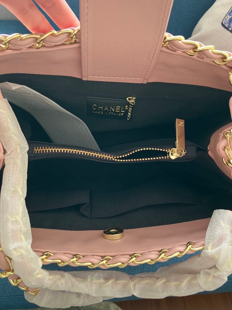 新品　CHANEL マトラッセ　ピンク　チェーン　ゴールド　ノベルティ 難有