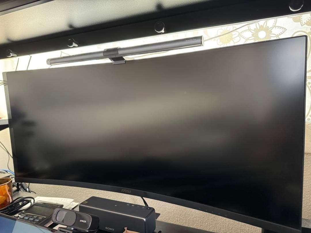 【美品】 MSI MAG342CQRV [34型/UWQHD/ワイド/曲面型]