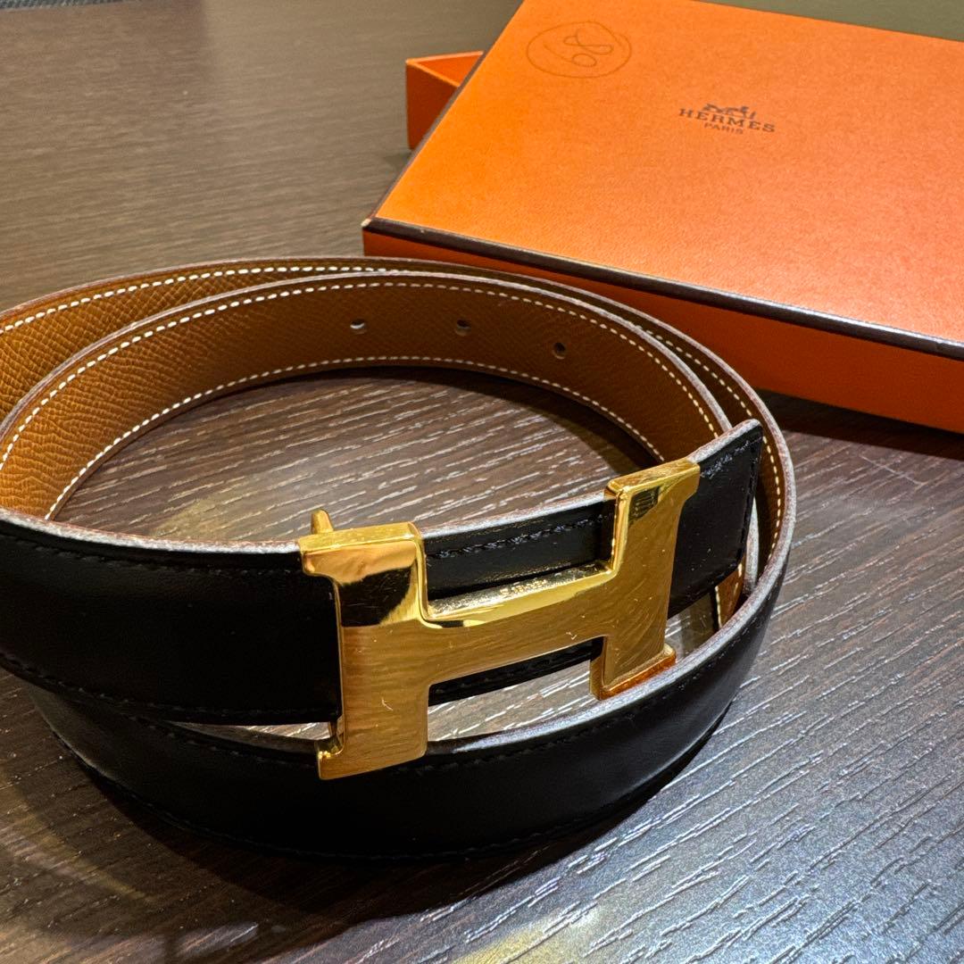 Hermès コンスタンスミニベルト ブラック/ブラウン リバーシブル エルメス