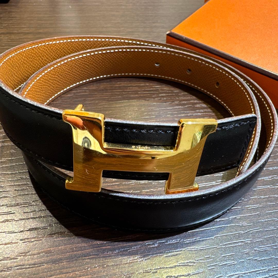 Hermès コンスタンスミニベルト ブラック/ブラウン リバーシブル エルメス