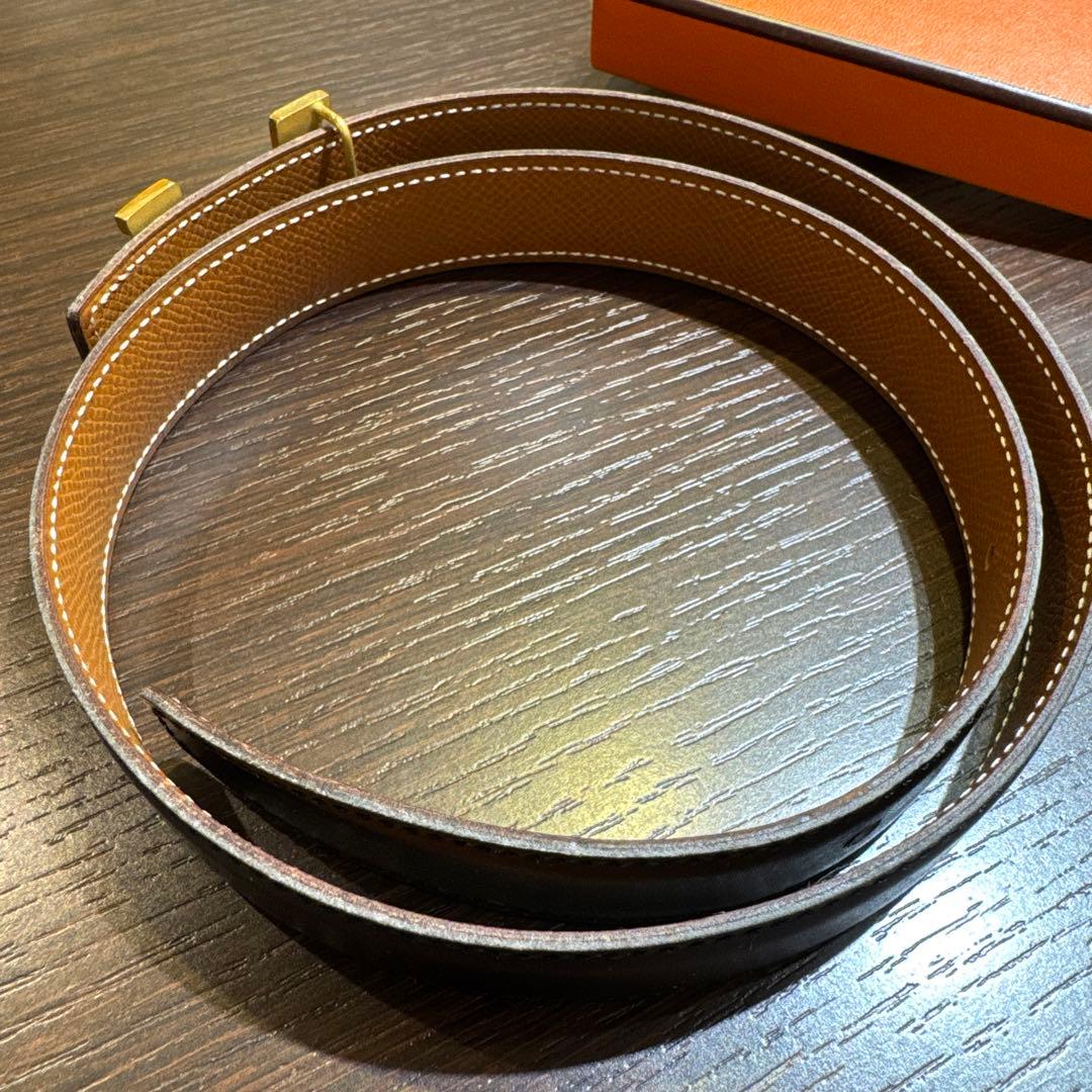 Hermès コンスタンスミニベルト ブラック/ブラウン リバーシブル エルメス