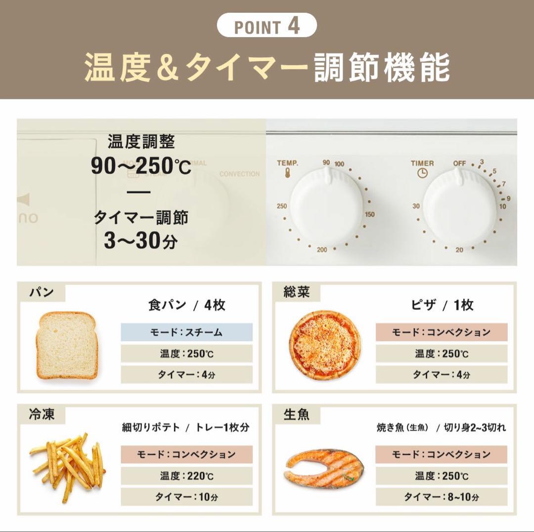 【保証付/新品未使用 】BRUNO スチーム＆ベイクトースター BOE067