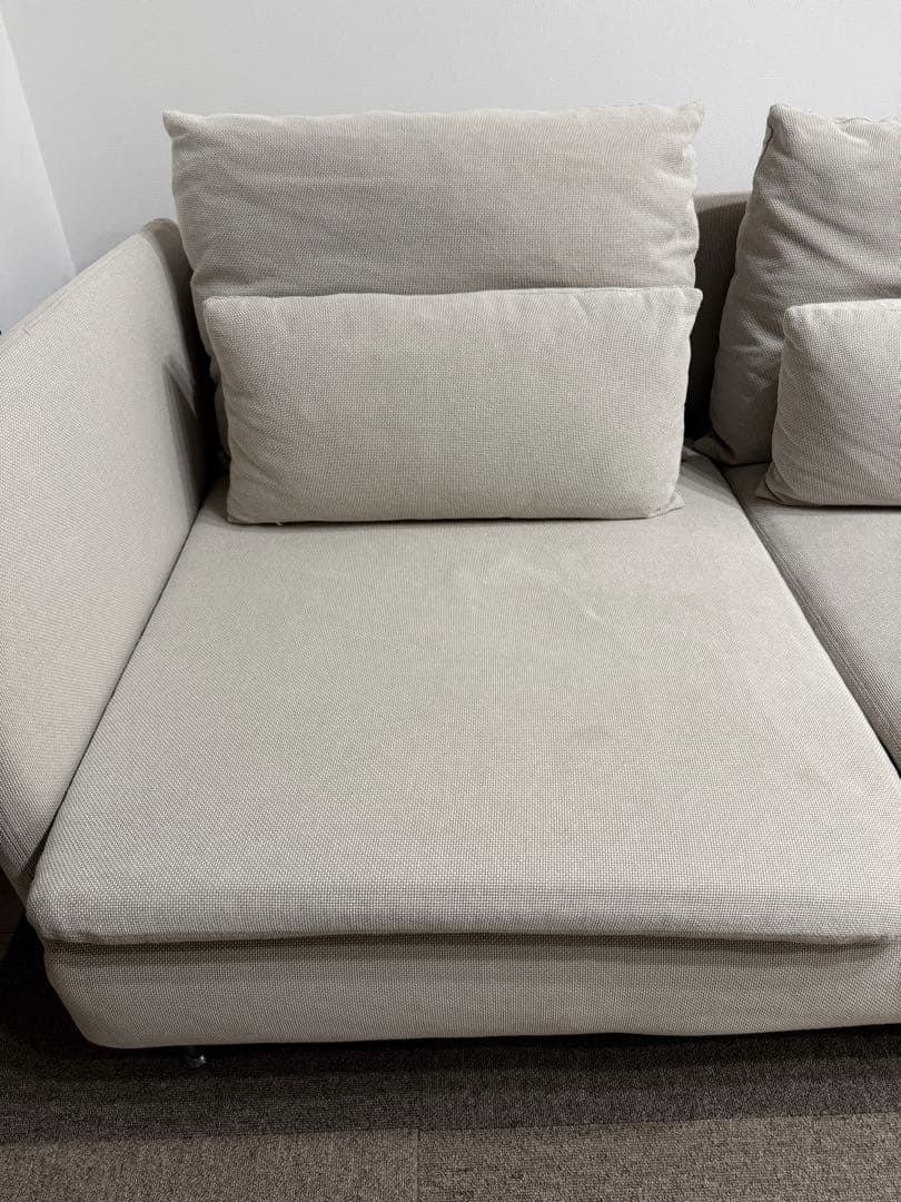【送料込】IKEA ソーデルハムン ライトベージュ 3人掛けコンパクトソファ