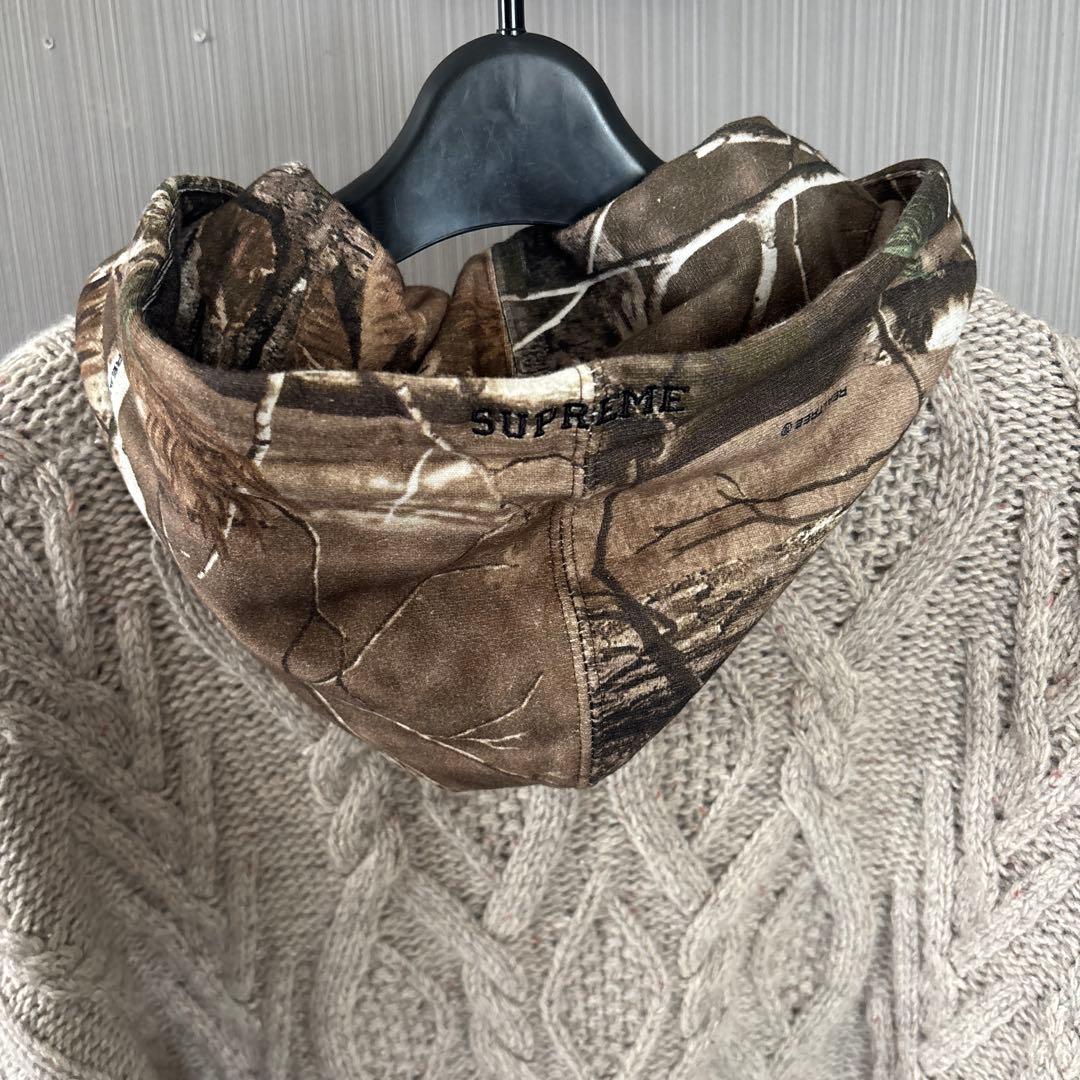 supreme 25aw Cable Hooded Sweater リアルツリー