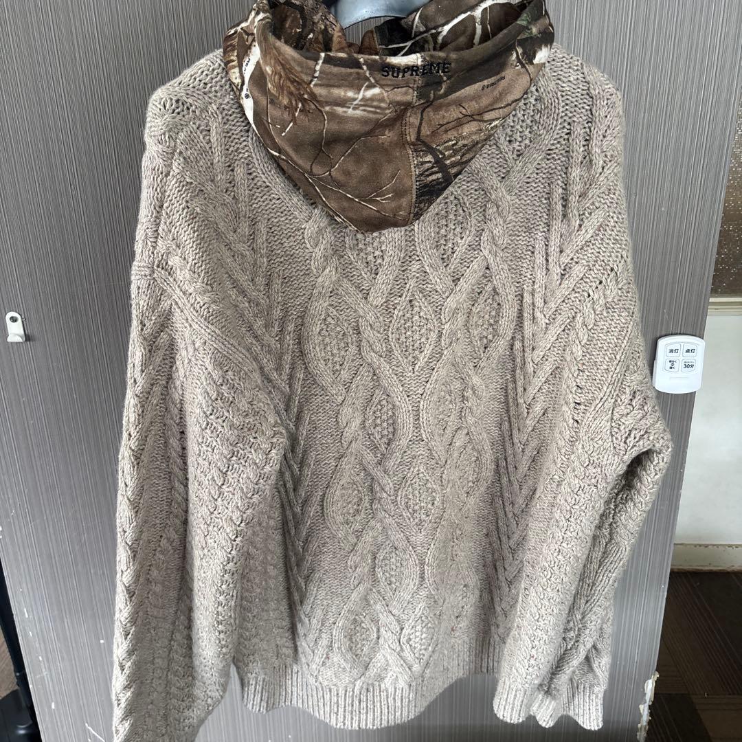 supreme 25aw Cable Hooded Sweater リアルツリー