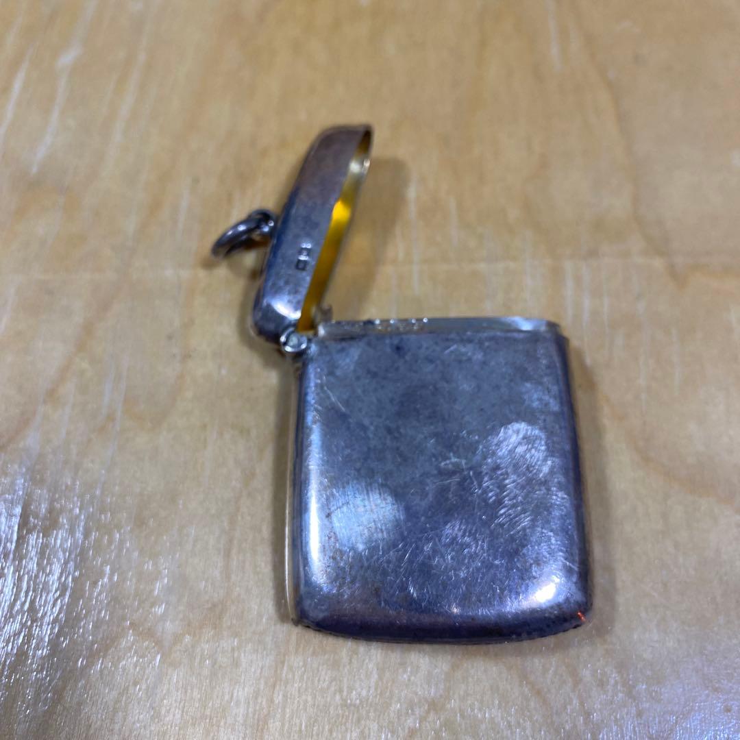 スターリングシルバー ホールマーク　マッチケース　アンティーク　ネックレス