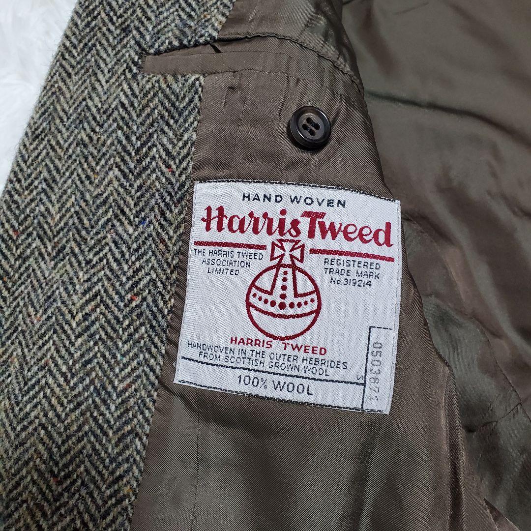 希少✨メンズビギ　ハリスツイード　テーラードジャケット　ヘリンボーン　サイズ3
