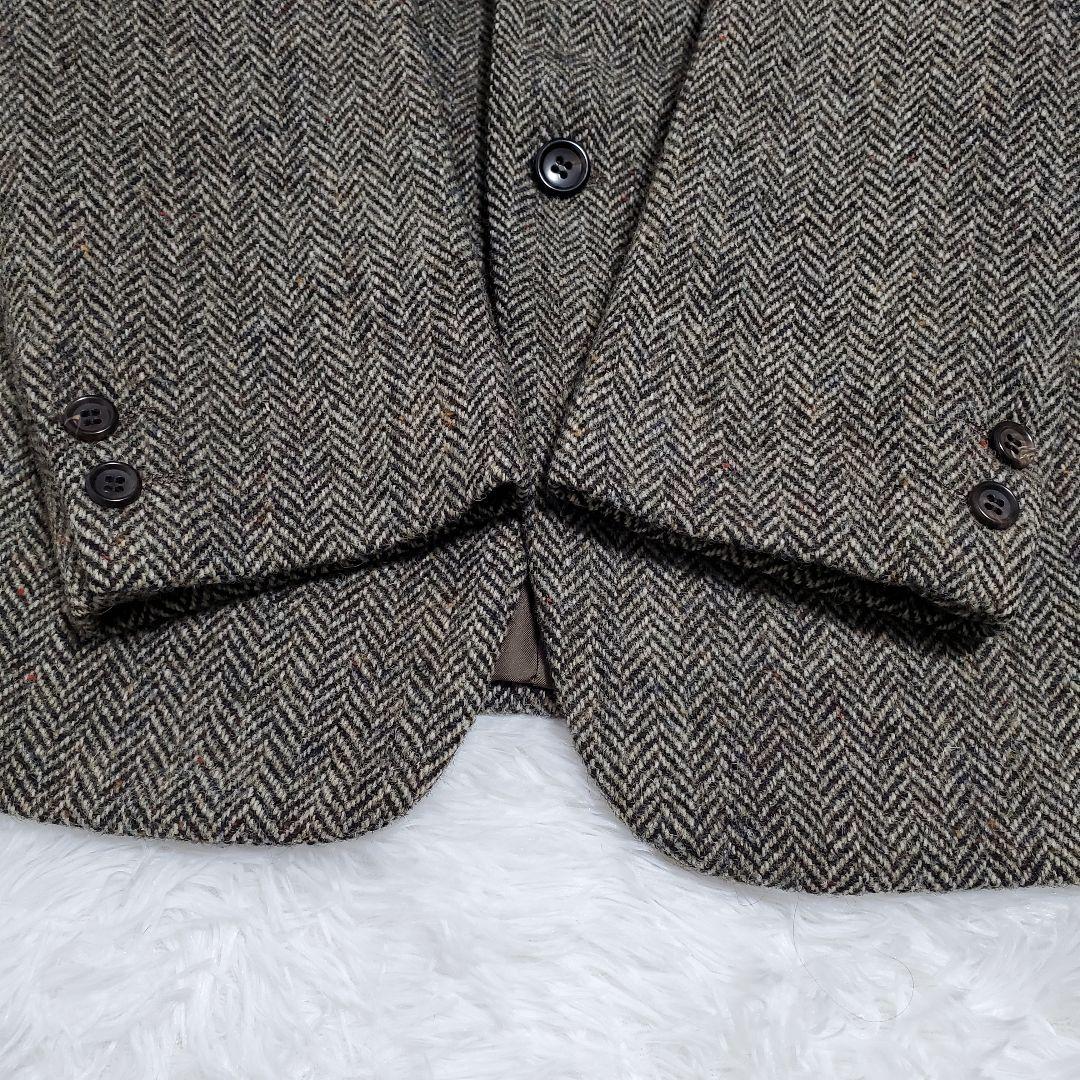 希少✨メンズビギ　ハリスツイード　テーラードジャケット　ヘリンボーン　サイズ3