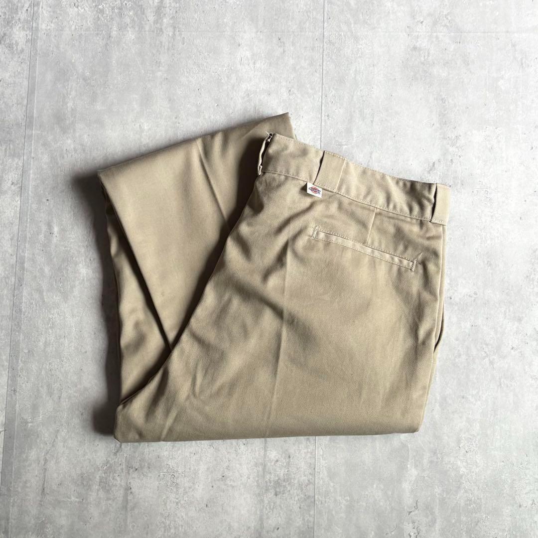 【80s Dickies】ワークパンツ　チビタグ　裏地付き　股ガゼット　usa製
