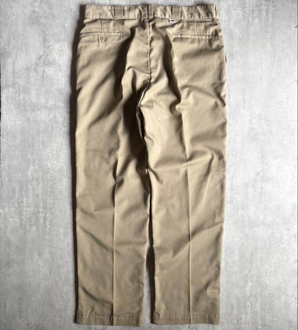 【80s Dickies】ワークパンツ　チビタグ　裏地付き　股ガゼット　usa製