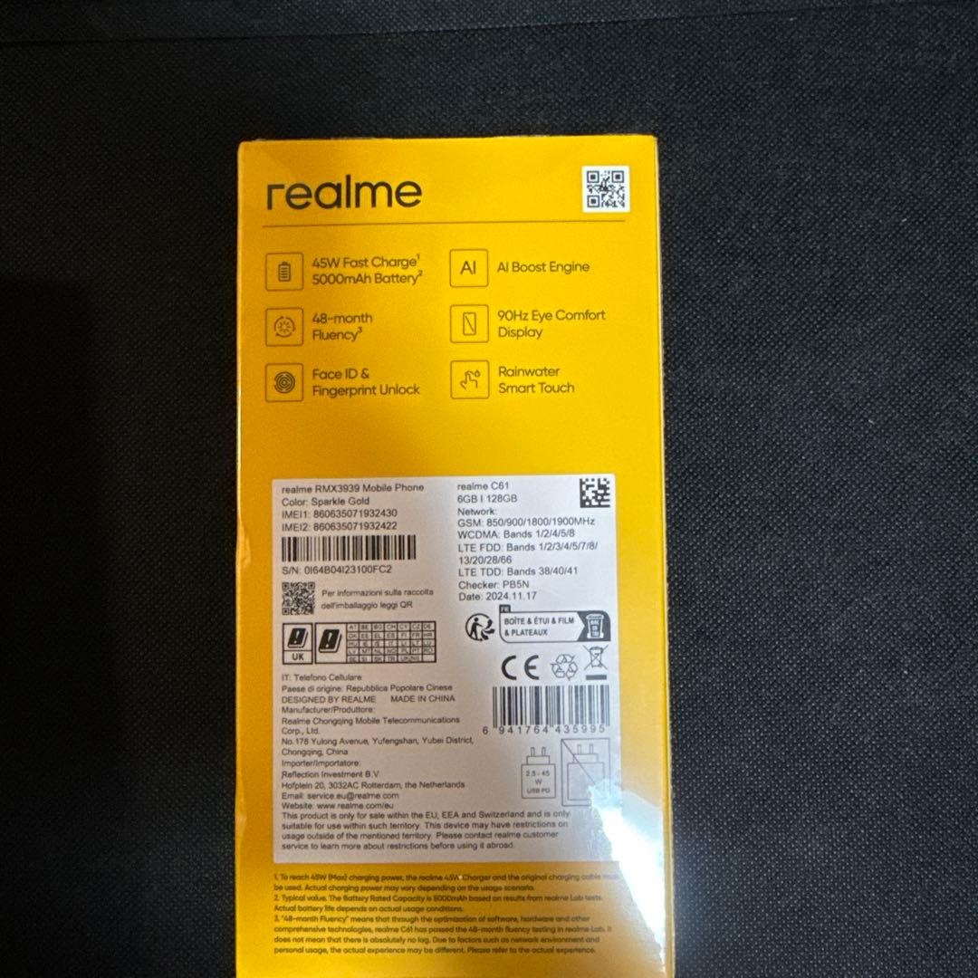 realme C61 ６ＧＢ128GB 金色