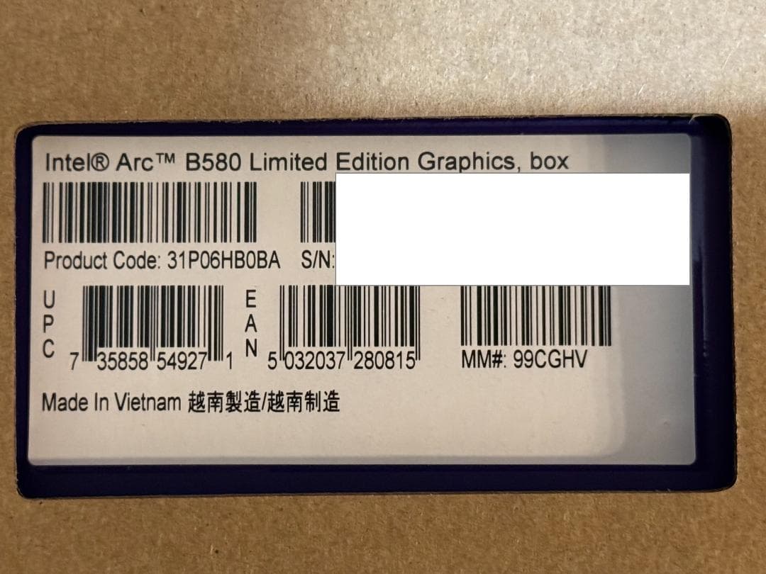 Intel Arc B580 Limited Edition 新品未開封