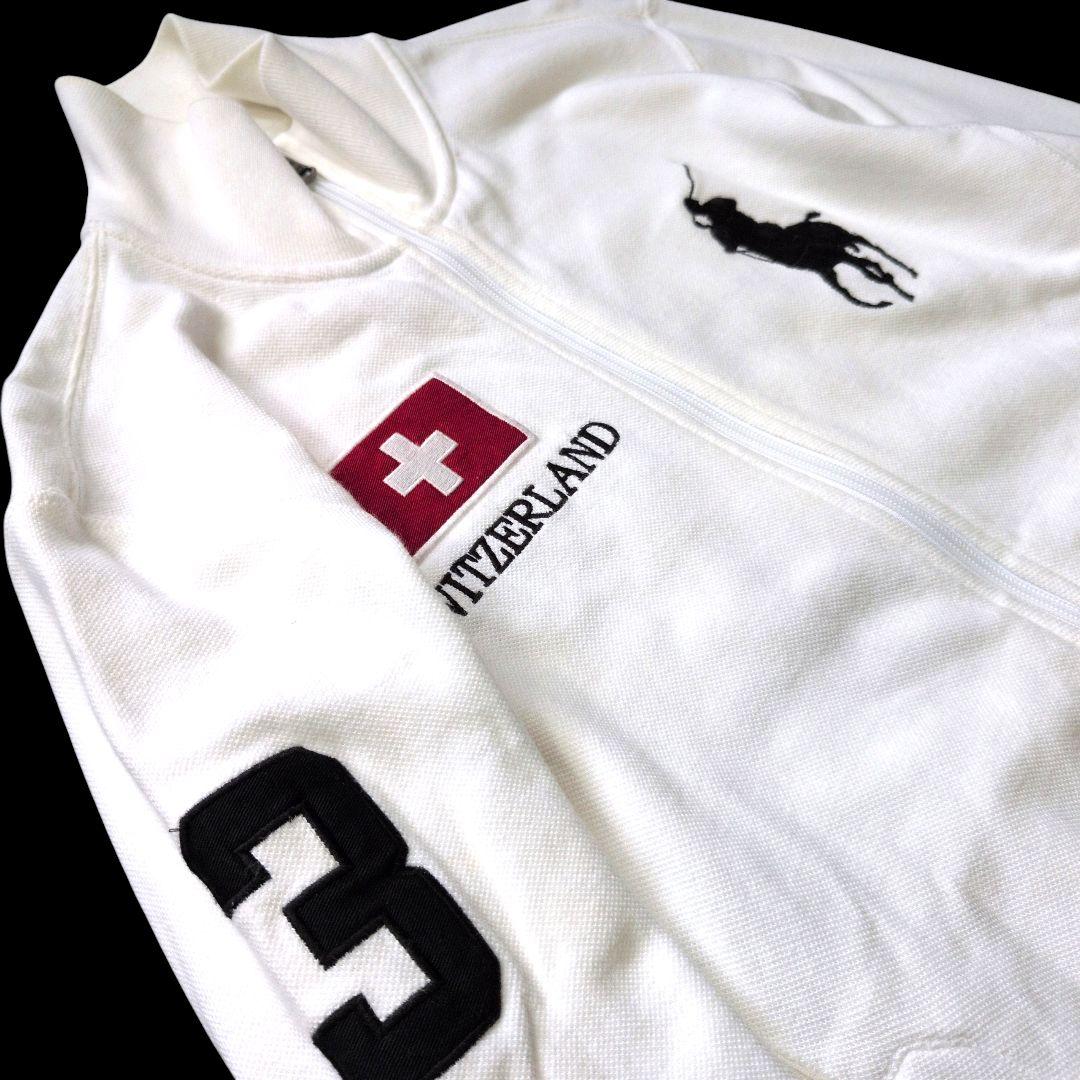 【トレンド】ラルフローレン ビッグボニー ジップスウェット 短丈 白