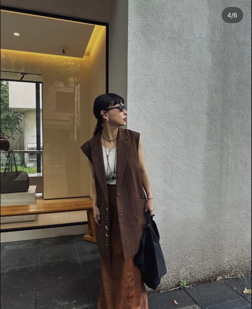 トップス AMERI UND MANY MOTIF BUTTON VEST