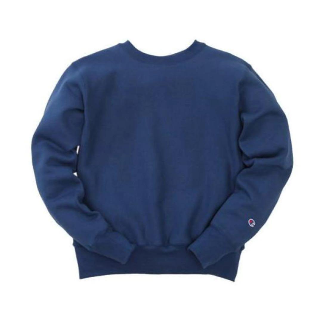 新品 チャンピオン USA製 リバースウィーブ ネイビー S 腹部に色落ち