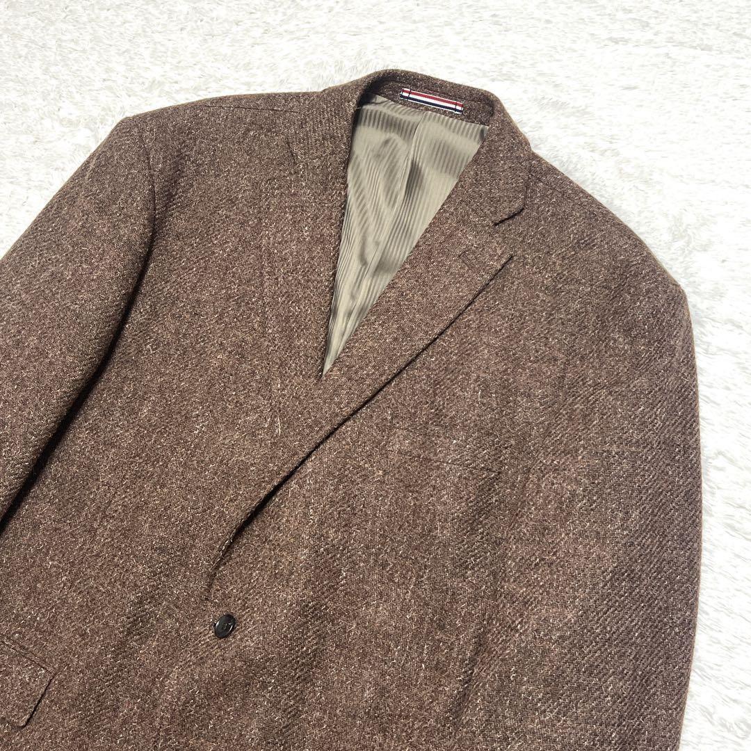 3L【大きい】ESATTO イタリア生地 テーラードジャケット ウールツイード調