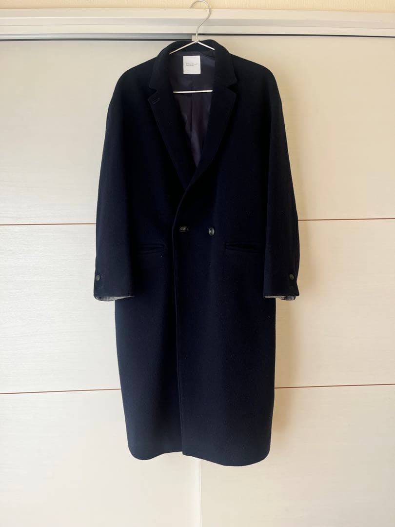 「冬のお出かけも私らしく」3WAYアレンジ襟のかろやかチェスターコート ネイビー