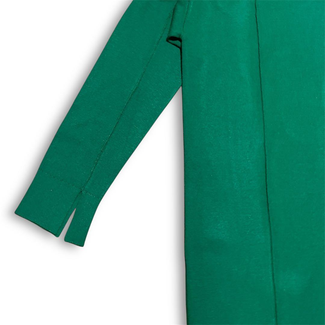 【極美品】UN3D. アンスリード2way ニットワンピース ロング グリーンM