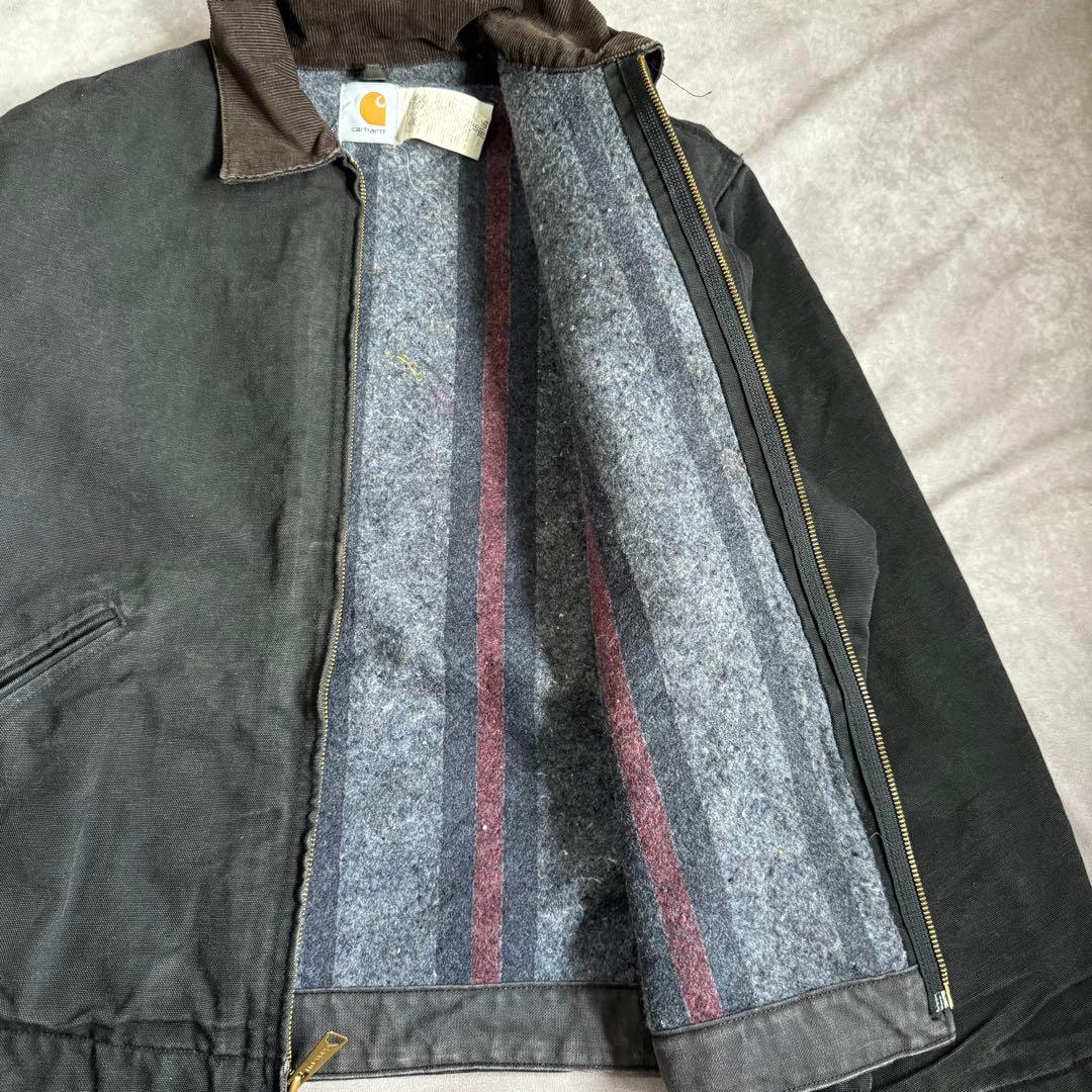 90s カーハート デトロイトジャケット USA製 JB105 46 ブラック