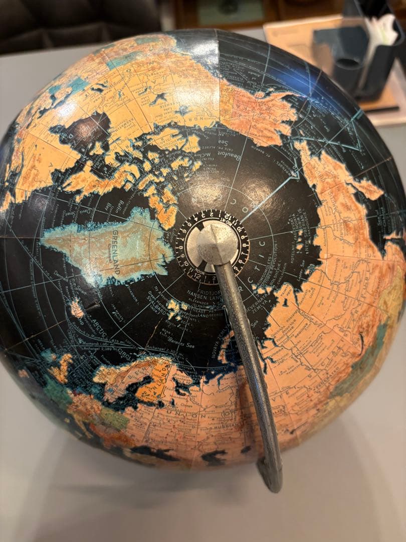 ヴィンテージ アンティーク 地球儀 ブラックオーシャン