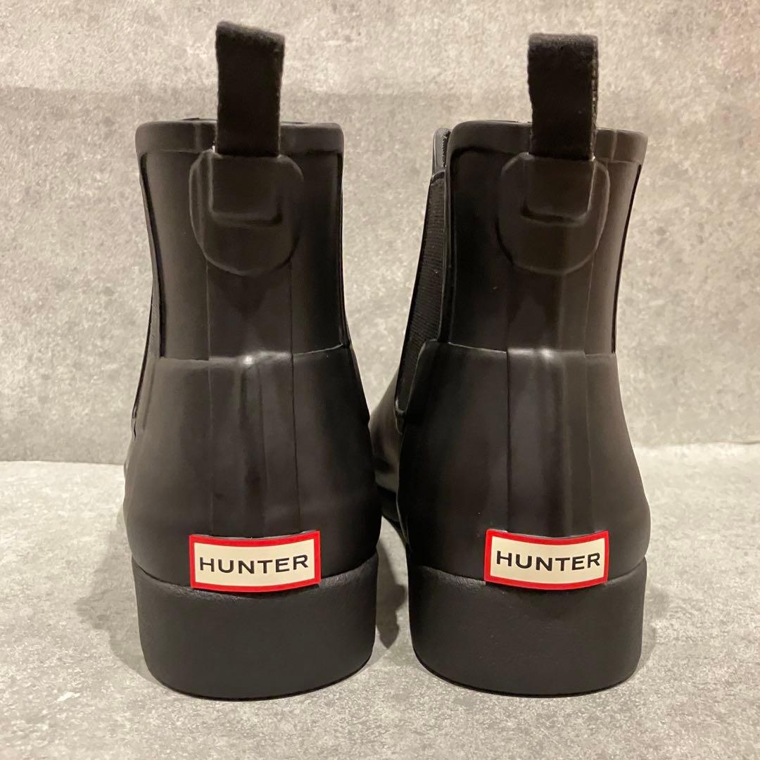 【未使用級】HUNTER ハンター サイドゴアブーツ ブラック【26〜27】