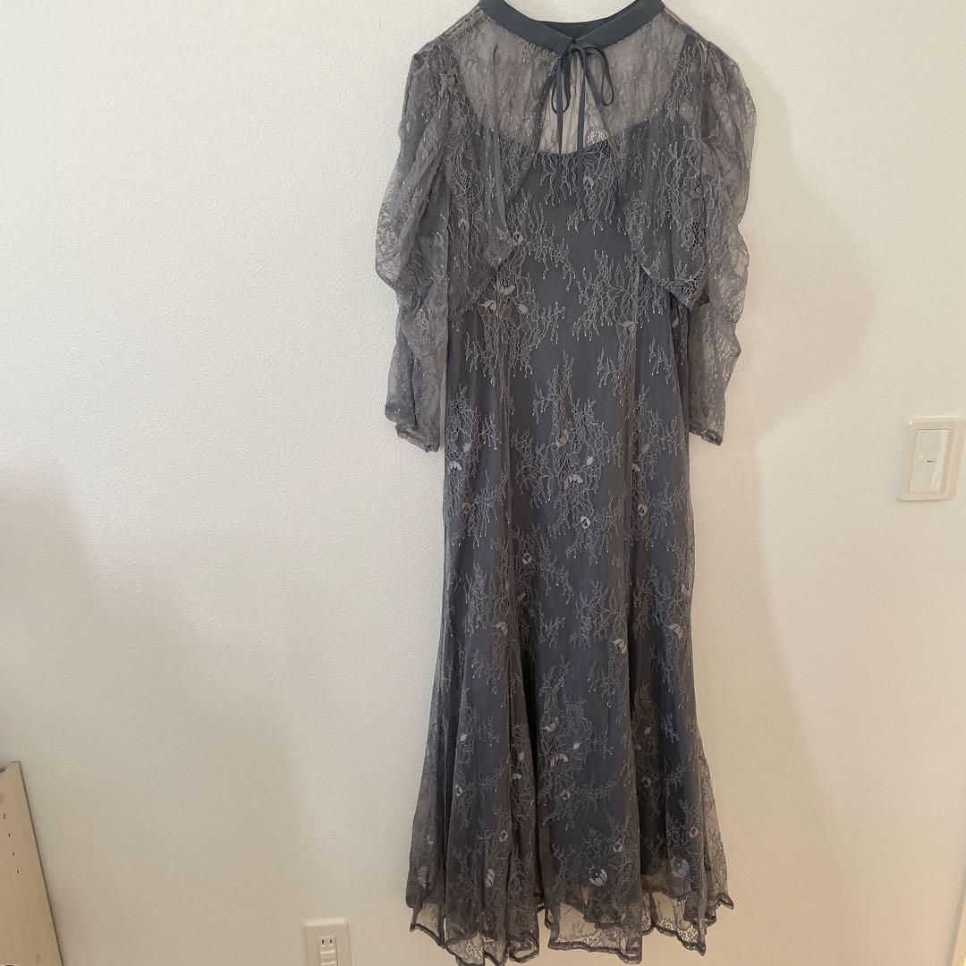 Dorry Doll　ドリードール　 ボレロレイヤーレースドレス　ブルー　L